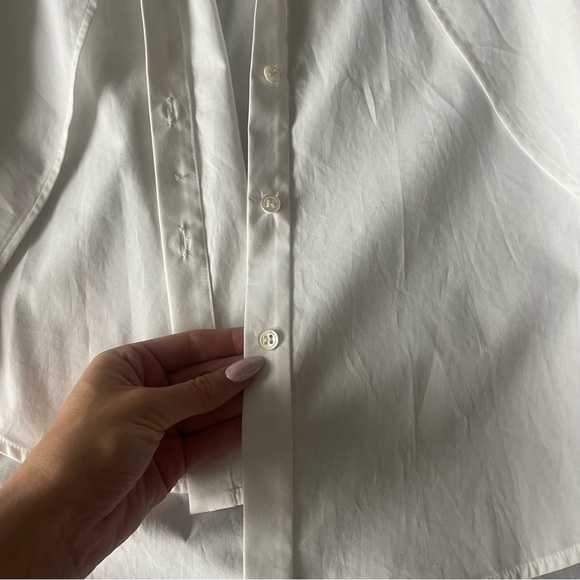 Halston White Button Down Cardigan/Dress NWT - Picture 5 of 9